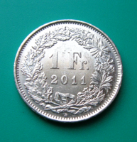 Svájc  - 1 frank  - 2011 - "B"