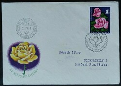 FF2783 / 1972 Rózsakiállítás bélyeg FDC-n futott