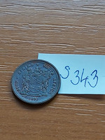 South Africa 2 cent 1993 steel with copper plating, s343