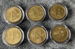 75 Years of the HUF 2021 - six 5 HUF coins in capsules