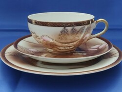 Japán porcelán. Dúsan díszített japán reggeliző készlet
