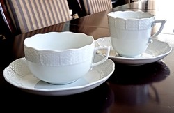 Herend white tea and chocolate cups per piece