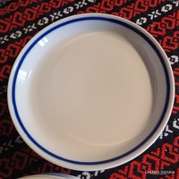 Zsolnay kék csíkos salátás v. süteményes menzás tányér