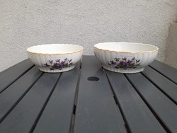 HUF 1 pair of 2 Zsolnay violet stews or scones