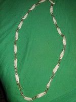 Antik art nouveou stílusú réz - műanyag bizsu nyaklánc 82 cm hosszú a képek szerint