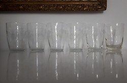 Set of 6 old polished wine glasses