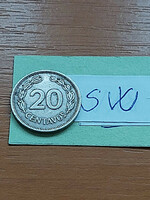 Ecuador 20 centavos 1974 copper-nickel sw