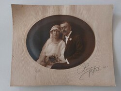 Antique photo old wedding photo Rozgonyi photographer Budapest