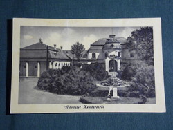 Postcard, kenderes, detail of Horthy Castle, 1956