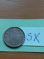 Netherlands Antilles 1 cent 1974 bronze, sx