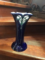 Morvay Zsuzsa áttört kerámia vázája, szignált, 26 cm-es