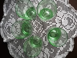Green wine glasses