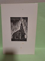 Dénes Molnár: Csíksomlyó church woodcut