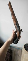 Kávás front-loading pistol replica Spanish decorative weapon made of wood with metal butts