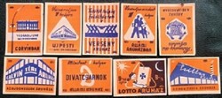 Gy171 / 1960 state department store match tag, full row of 9 pcs
