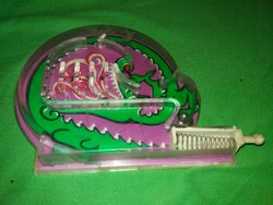 Régi mini kézi ügyességi játék tivoli FLIPPER- DRAGON ZOOÓNE sárkány barlang 14x 9cm a képek szerint