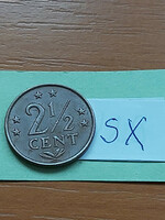 Netherlands Antilles 2-1/2 cents 1971 bronze, sx