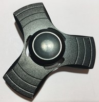 Fidget spinner in black original metal box, manual fidget spinner for collectors