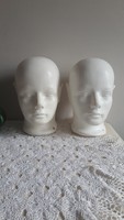 Plastic male heads, for display or for students!