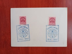 Százéves a bélyeg 1940 alkalmi bélyegzés kivágat