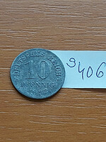 German Empire deutsches reich 10 pfennig 1922 zinc, ii. William s406