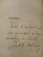 Babits Mihály -Versek (Tóth Aladáréknak dedikált példány), 25 éves költői jubileumi kiadás