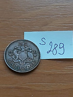 Barbados 1 cent 1973 harpoon, coat of arms, bronze s289