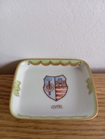 Herend porcelain. Victoria pattern. Bowl with coat of arms of Győr.