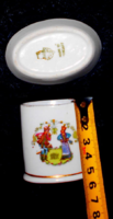 2 pcs zsolnay porcelain: cigarette holder + bowl --the price is for 2 pcs