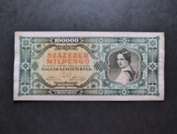 Hundred thousand milpengő 1946, vf+, low serial number