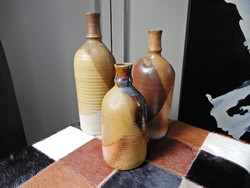Old German Irmi Steinbrenner studio glazed ceramic vases in a set