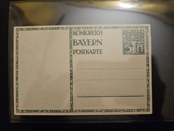 1911 Bayern 5 pfennig fee postcard old German states