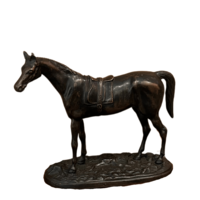 Bronze horse with bridle m01533