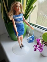 Crocheted barbie clothes with shoes - 17 parts