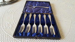 Art Deco,ezüstözött desszertes készlet