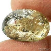 Real, 100% product. Special multi-color moss quartz gemstone 19.77 ct. (Near translucent)