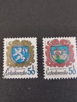 Czechoslovakia 1982, city coats of arms