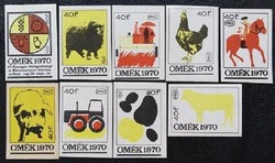 Gy51 / 1970 ohmic match tag complete series of 9 pcs