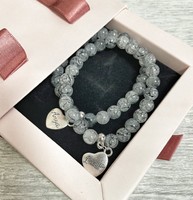 Mother-daughter bracelet set - gray