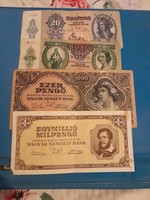 4 darab Pengő bankjegy