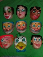 Antique painted celluloid masks masks different characters 10 pieces in one according to the pictures