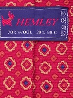 Midcentury luxus, vintage ruha: selyem nyakkendő- Hemley, Designer férfi öltözet