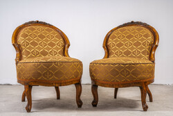 Pair of neo-baroque armchairs, 19th century