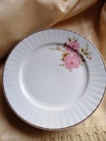 Porcelain small plate with rose decor