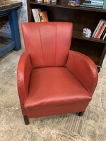 Italian mid-century artificial leather club chair.