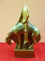 Zsolnay Don Quijote eozin szobor figura sérült