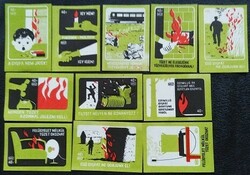 Gy35 / 1967 fire protection match tag complete series of 11 pcs