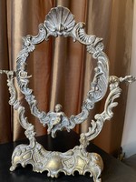 Réz  barokk stílusú asztali tükör