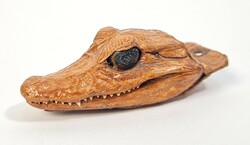 Prepared alligator head /taxidermy/ - pendant/talisman/key holder