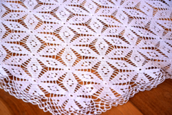 Old Large Hand Crochet Tablecloth Table Centerpiece 72 x 63